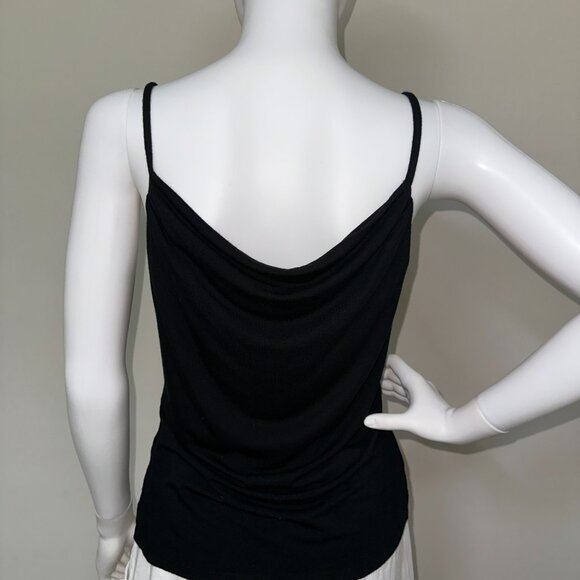 KRISA: NWT, Double Drape Cami, Size - S, M, Color - Black, MSRP - $99 - Picture 5 of 6